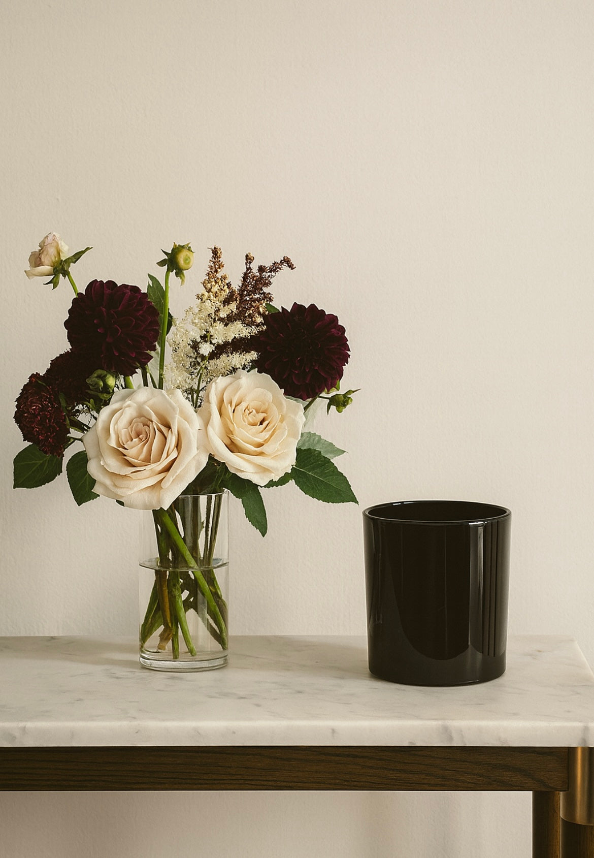 Black Gloss Cylinder Jar