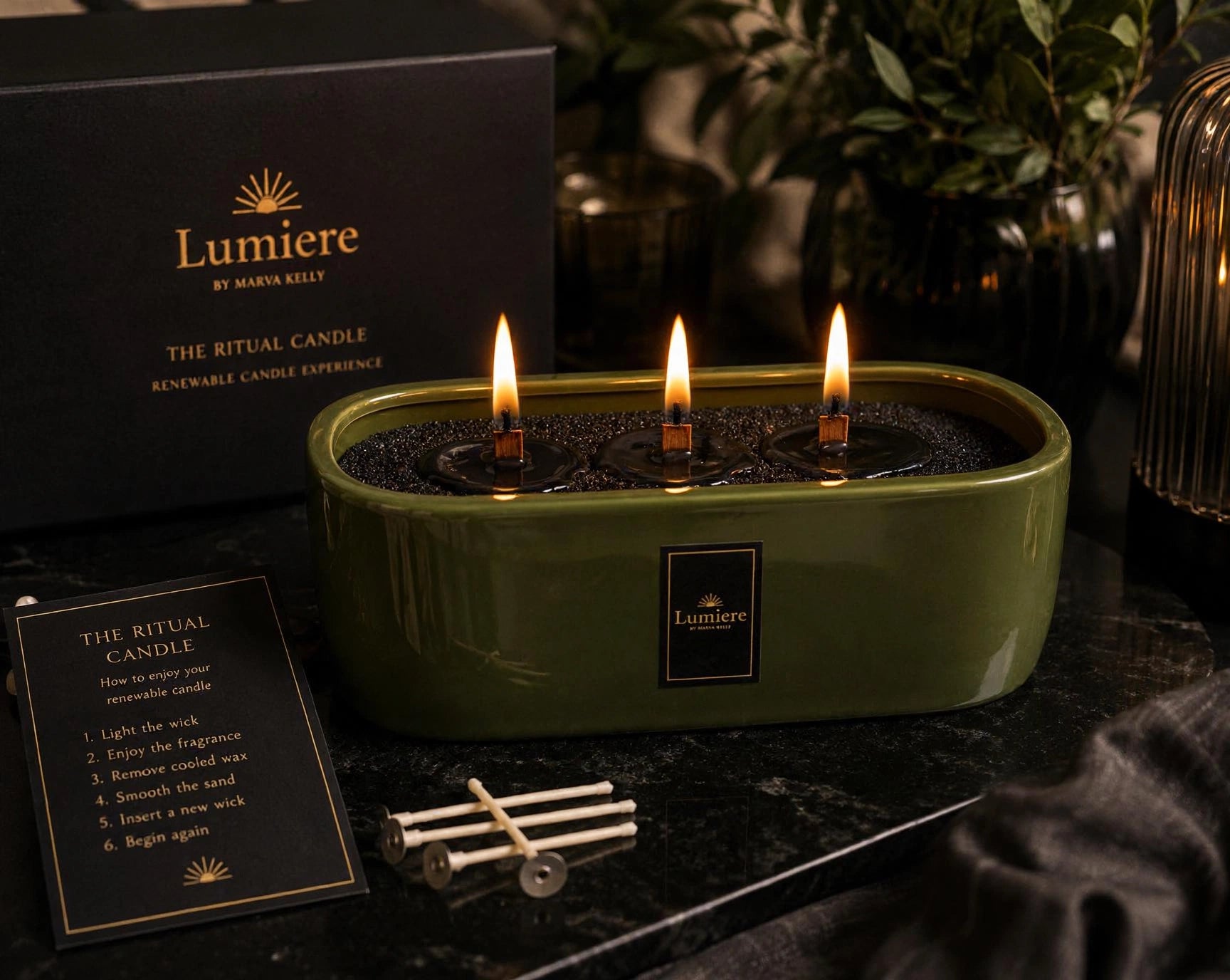 Black Sand Candle
