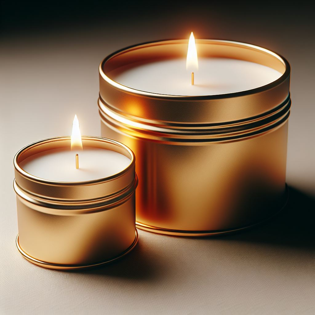 Customised Gold or Black/Gold Tin Candle from 4oz