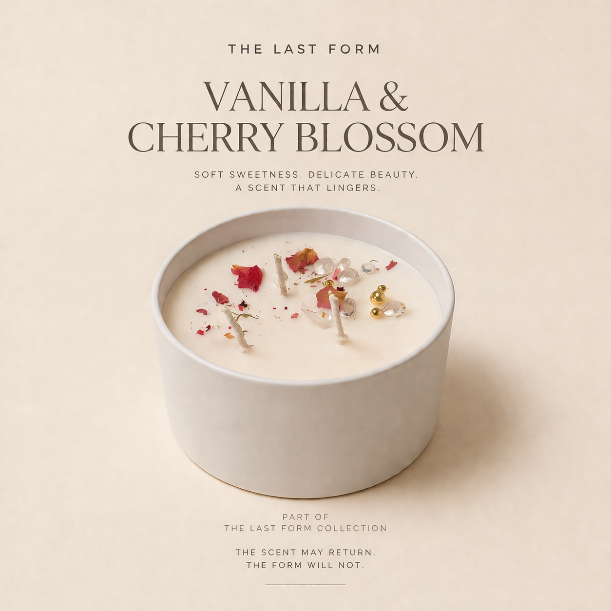 Petal Cream - Vanilla Cherry Blossom Candle
