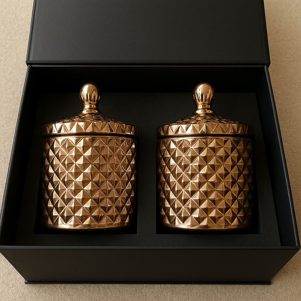 Gift Boxed Two Baby Geos Decorative Candle 100ml each